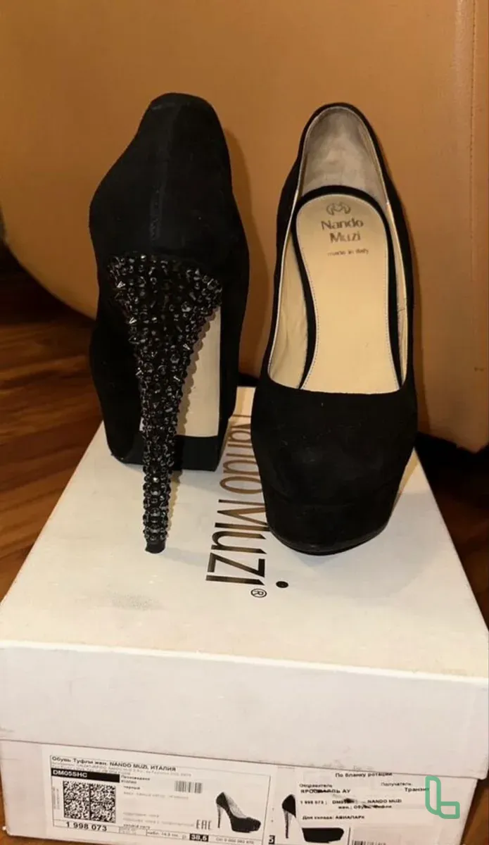 Туфли Nando Muzi оригинал, замша, 37-38, как новые