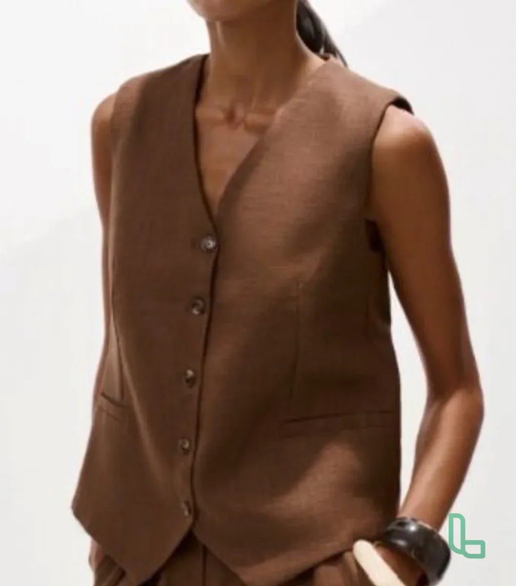 Льняная Жилетка Rosi