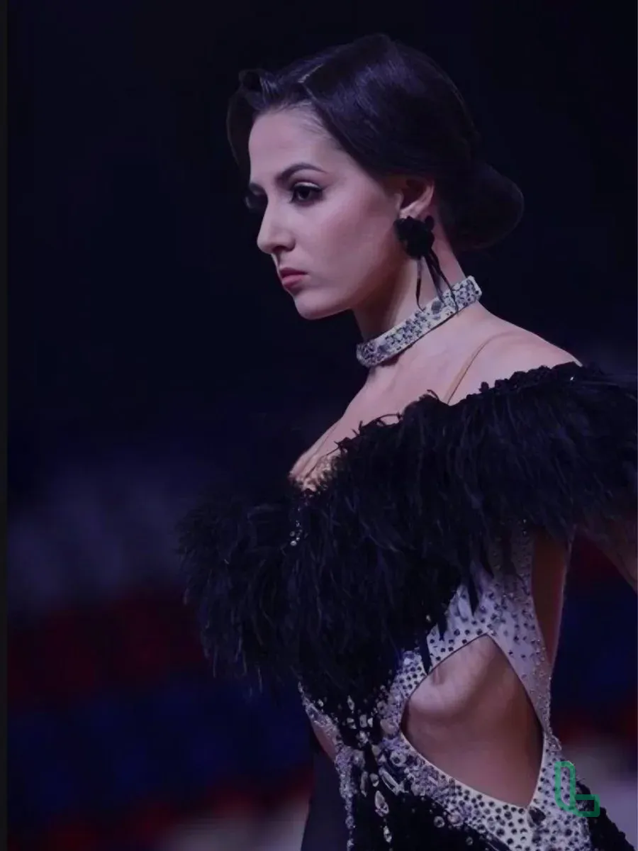 Черное Бархатное Платье Для Бальных Танцев