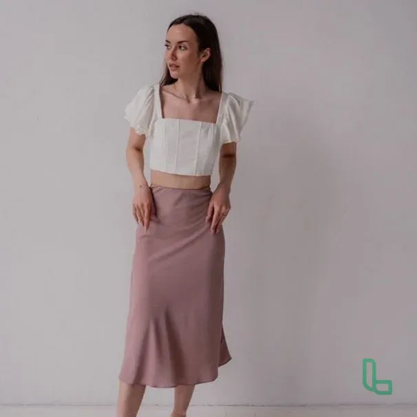 Юбка Вискозная Пудровая 42/44/46/48 Новая С Биркой