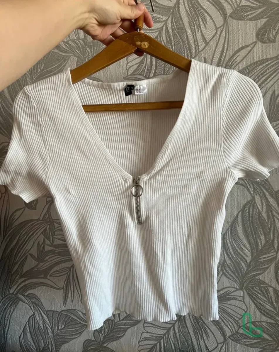 Топ белый с замком H&M