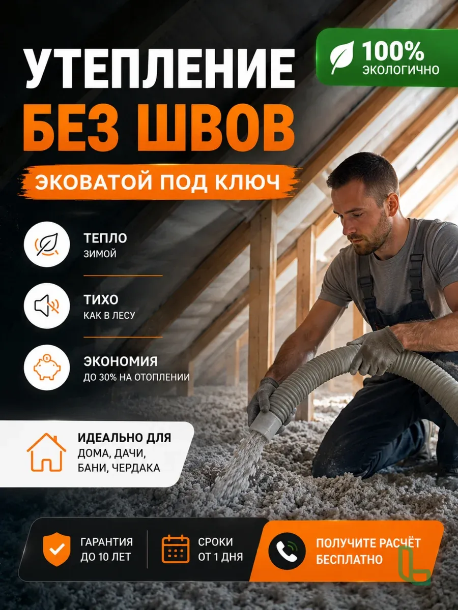 Утепление Домов Эковатой — Выезд На Объект