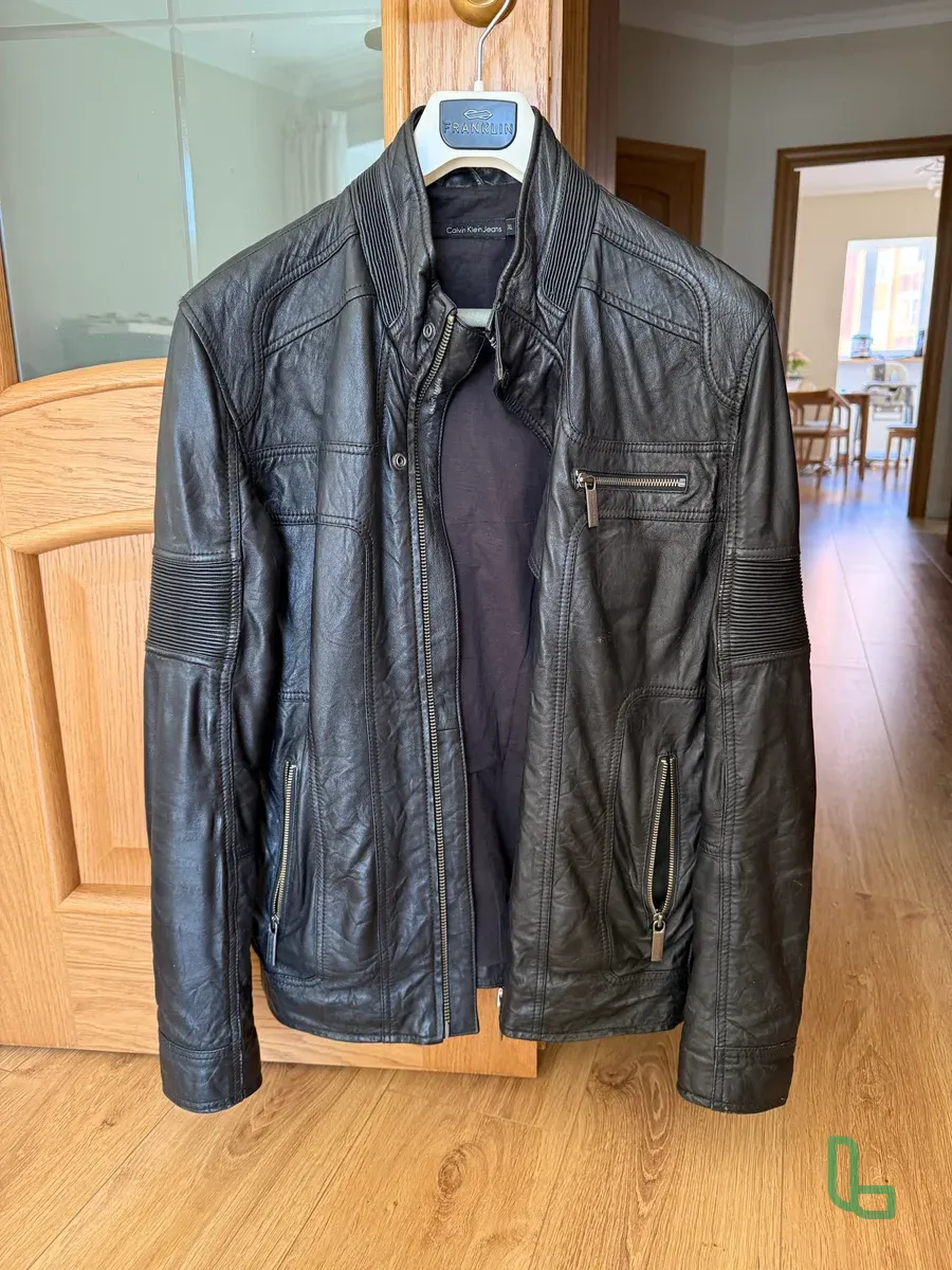 Кожаная куртка calvin klein мужская