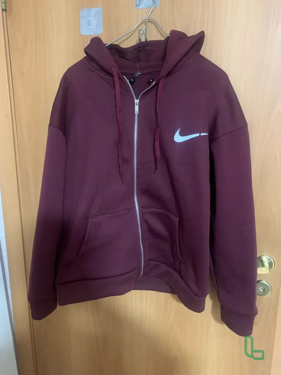 Худи Nike бордовое на молнии
