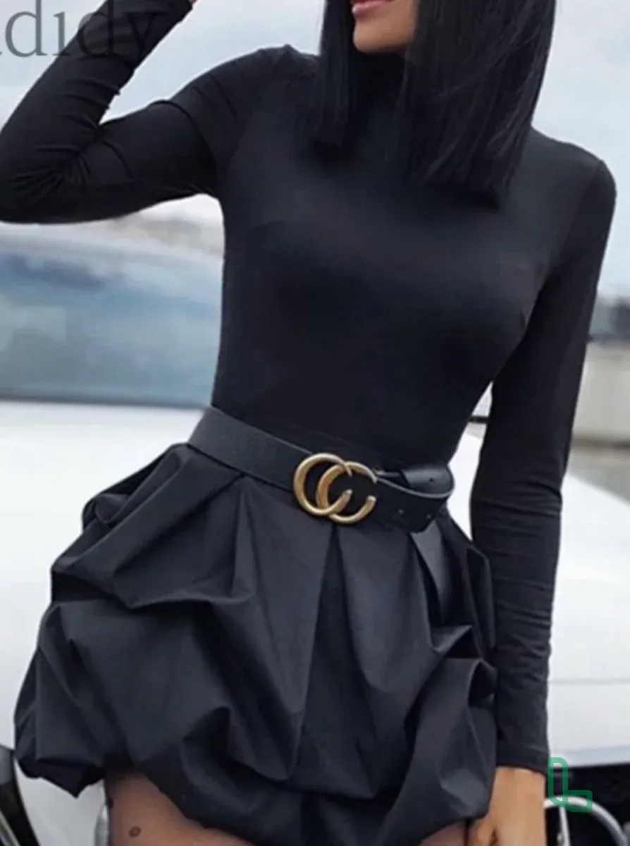 Платье мини с пышной юбкой