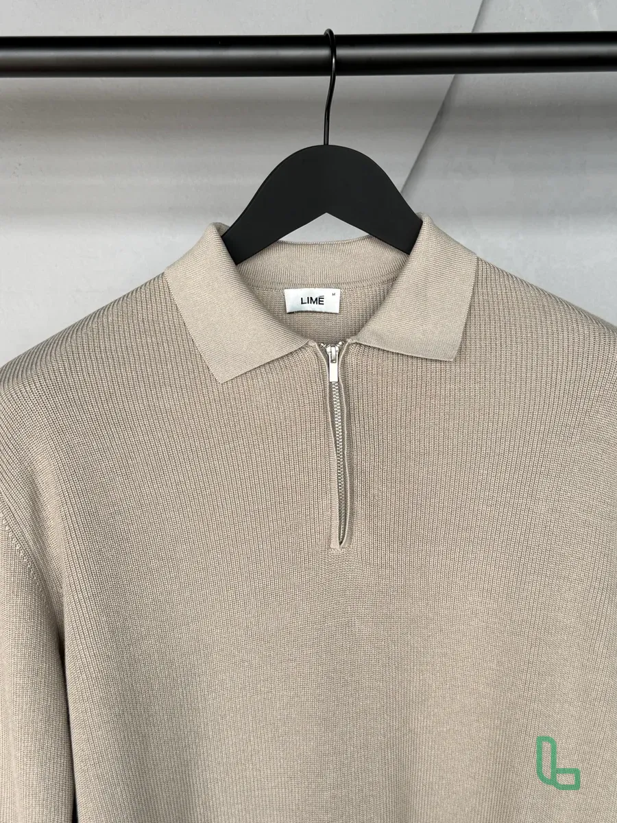 Lime джемпер поло из хлопка новый