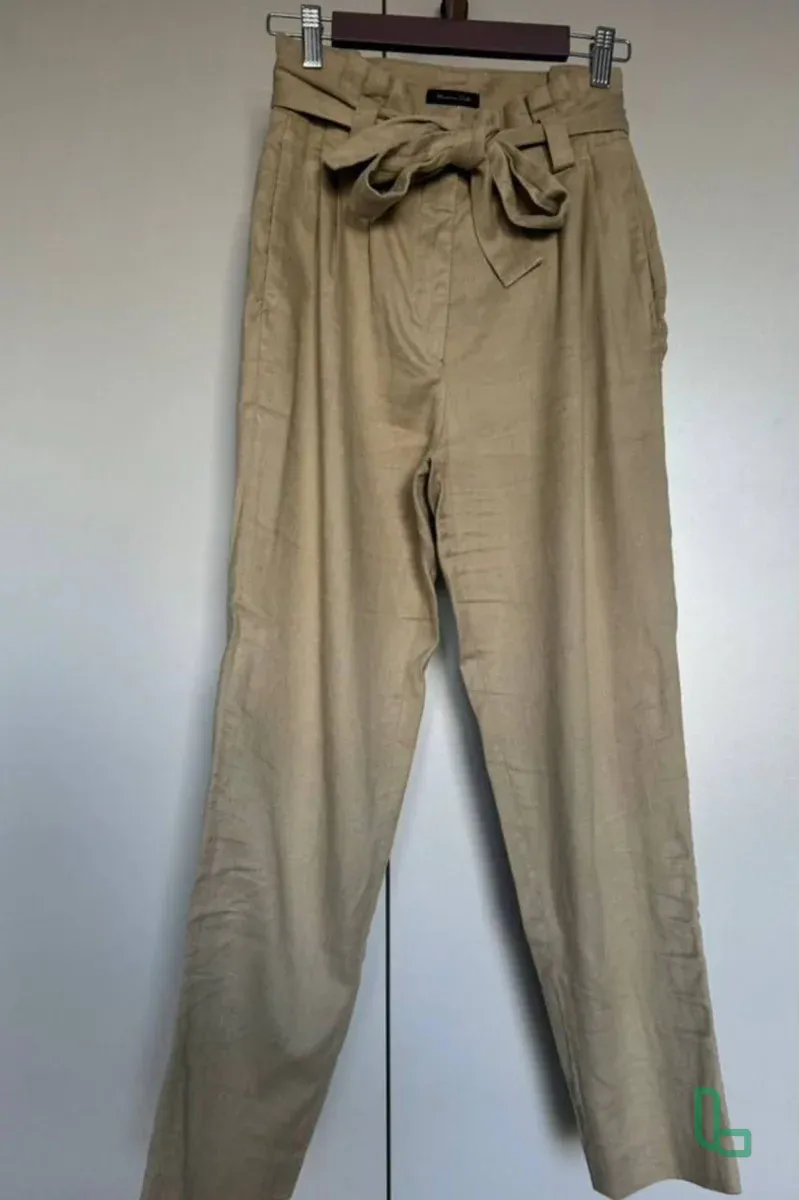 Льняные брюки Massimo dutti