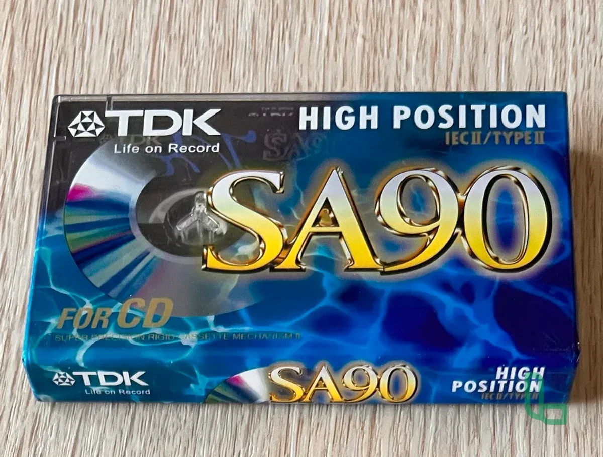 Компакт-кассета TDK SA90, Хром, Новая