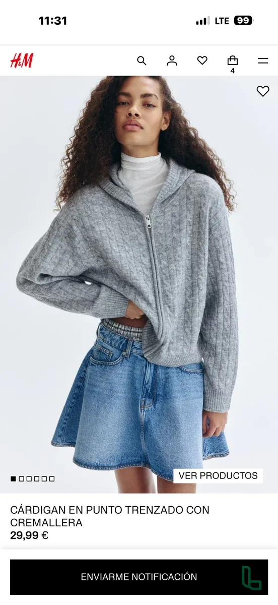 Кардиган с капюшоном H&M