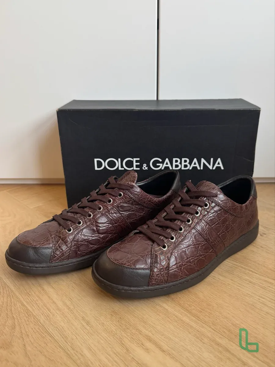 Кеды DOLCE & GABBANA оригинал, из кожи крокодила