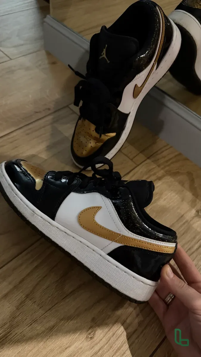 Кроссовки Nike Air Jordan 1 Low Black Gold