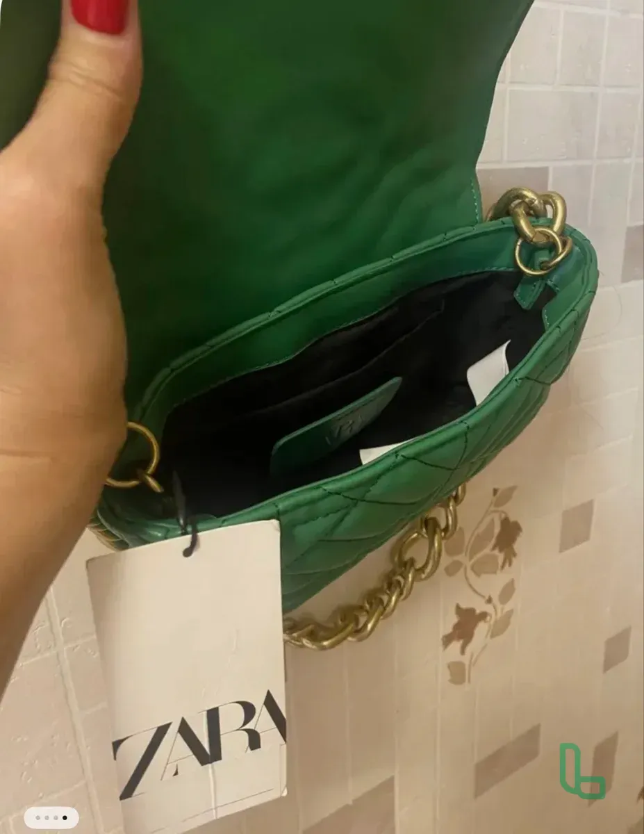 Новая сумка Зара. Цвет зеленый.