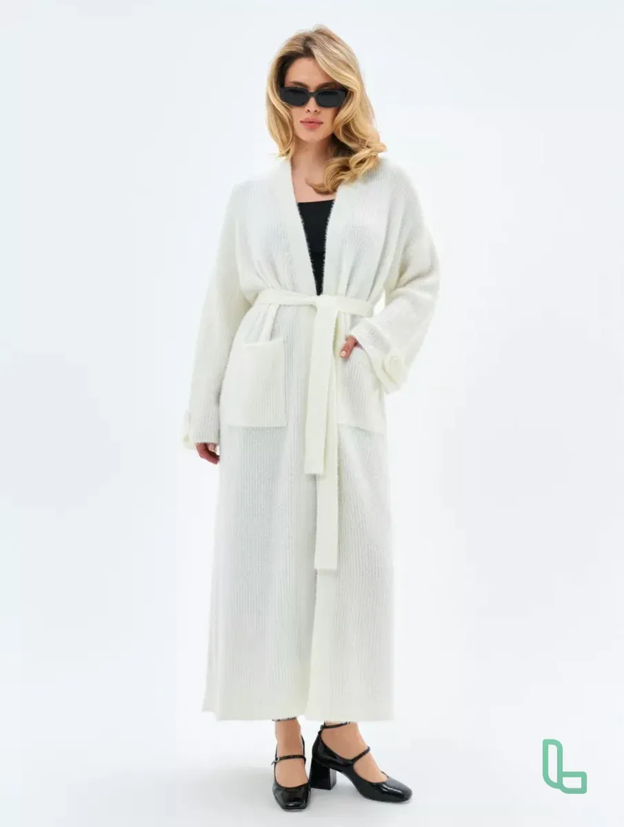 Кардиган Удлинненый Пушистый С Поясом