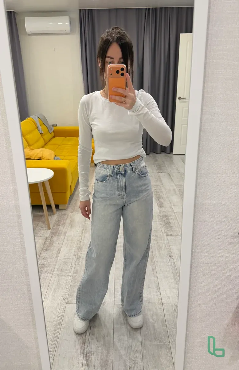 Джинсы Палаццо Женские Голубые