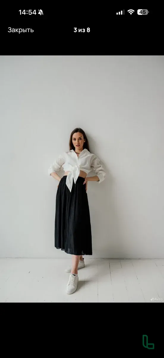 Юбка Вискозная Черная One Size Новая С Биркой